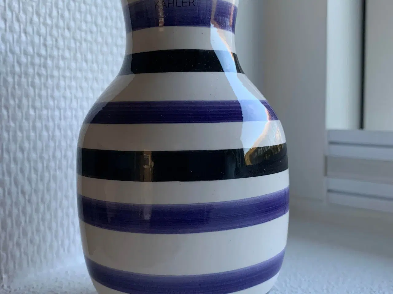 Billede 1 - Kähler Omaggio vase, violet og sort