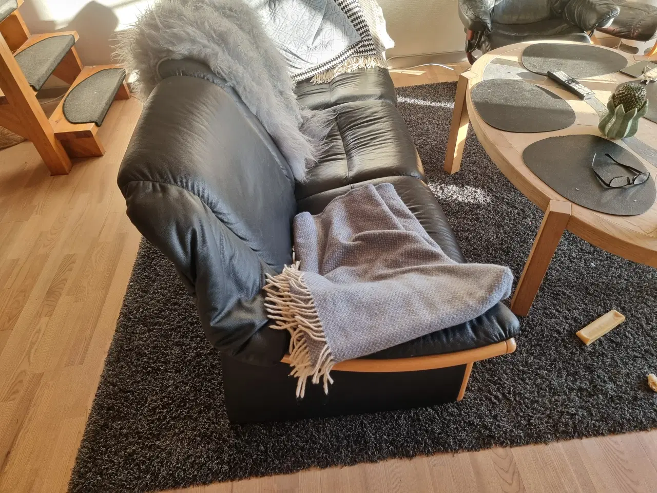 Billede 2 - Stressless lædersofa med vippefunktion