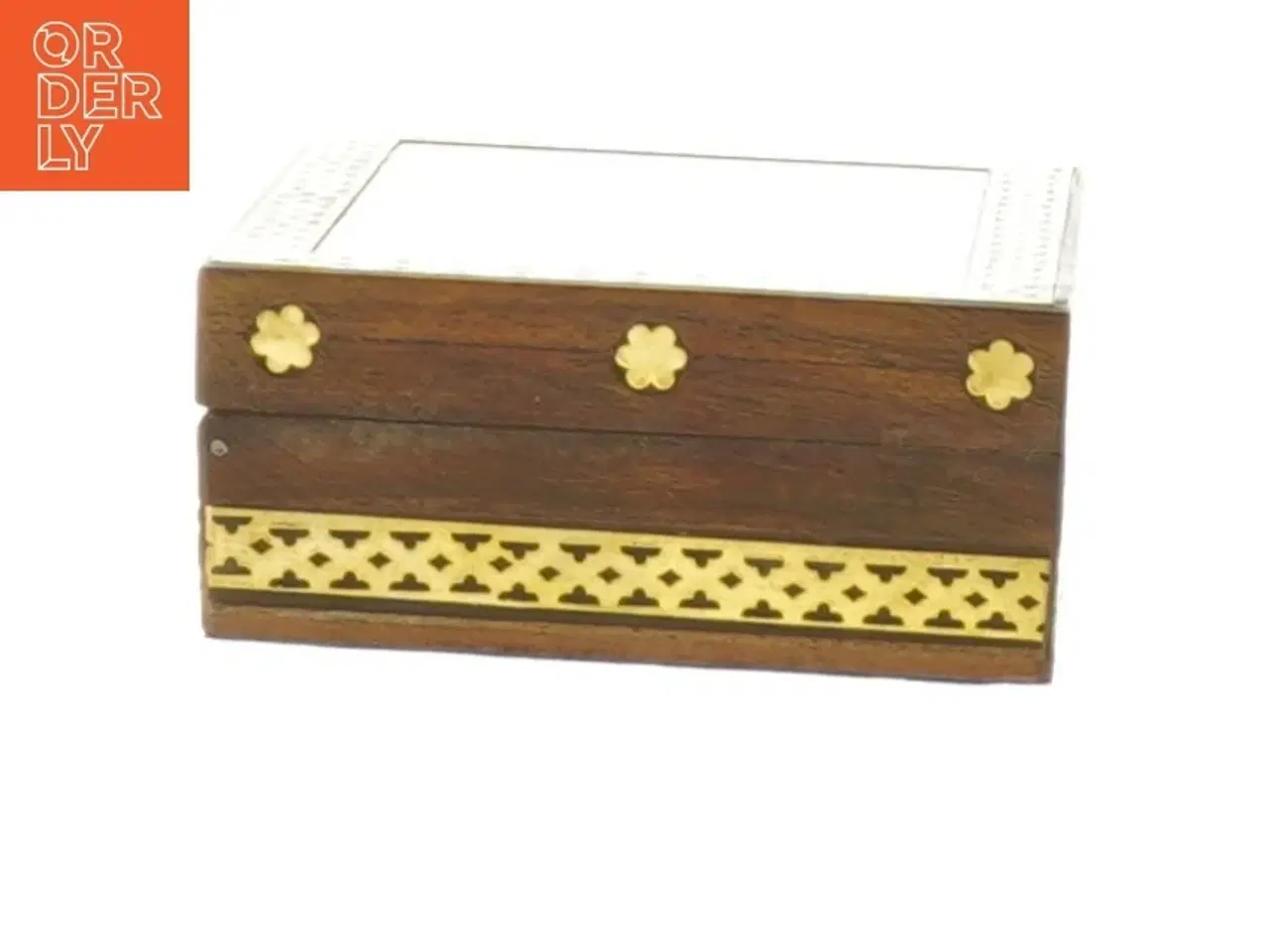 Billede 4 - Trææske med buddhistisk motiv (str. 11 x 8 x 4 cm)