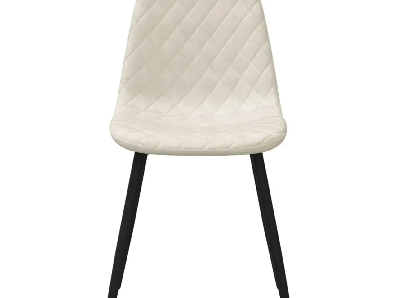 Billede 4 - Spisebordsstole 4 stk. velour cremehvid