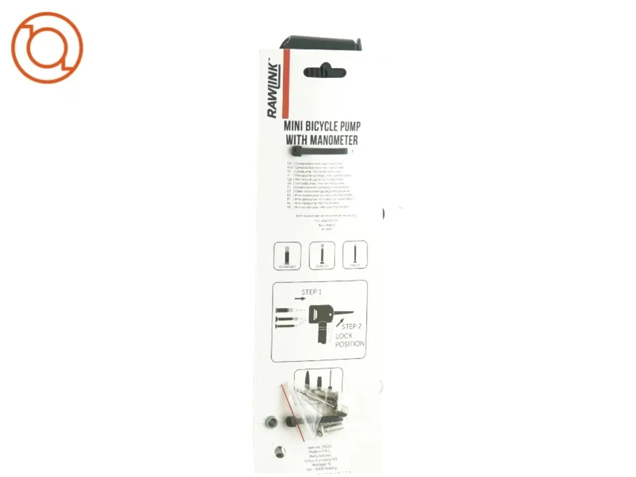 Billede 2 - Minist cykelpumpe med manometer fra Rawlink (str. 28 cm)