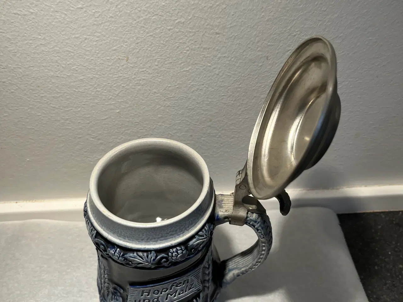 Billede 3 - Ølkrus med tinlåg og tekst