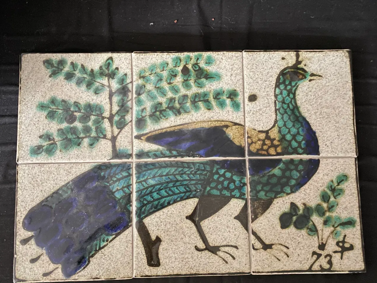 Billede 1 - Knabstrup relief påfugl