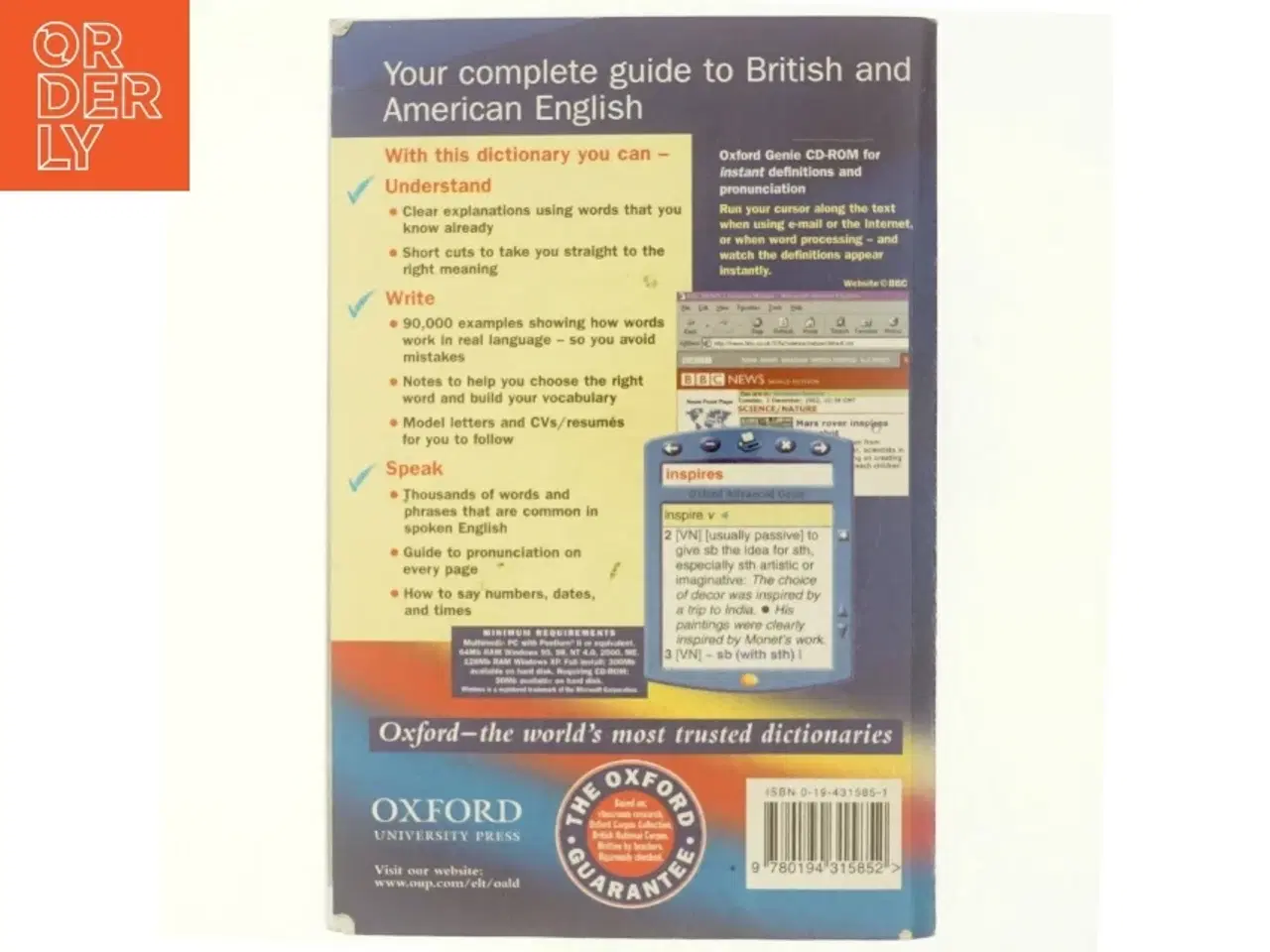 Billede 3 - Oxford advanced learner&#39;s dictionary of current English (Bog)