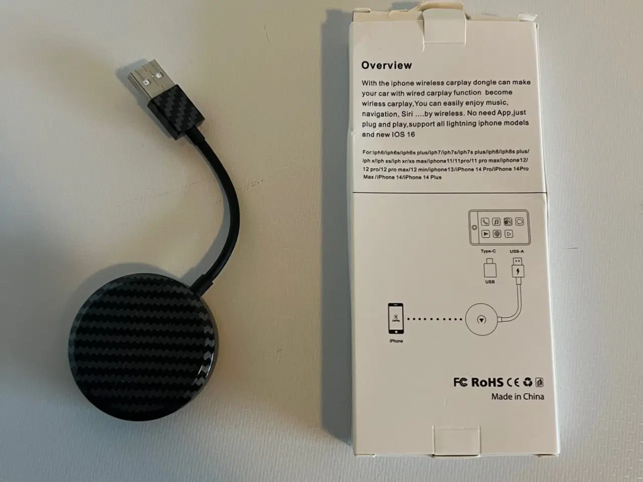 Billede 3 - Trådløs Apple CarPlay adapter - Sort