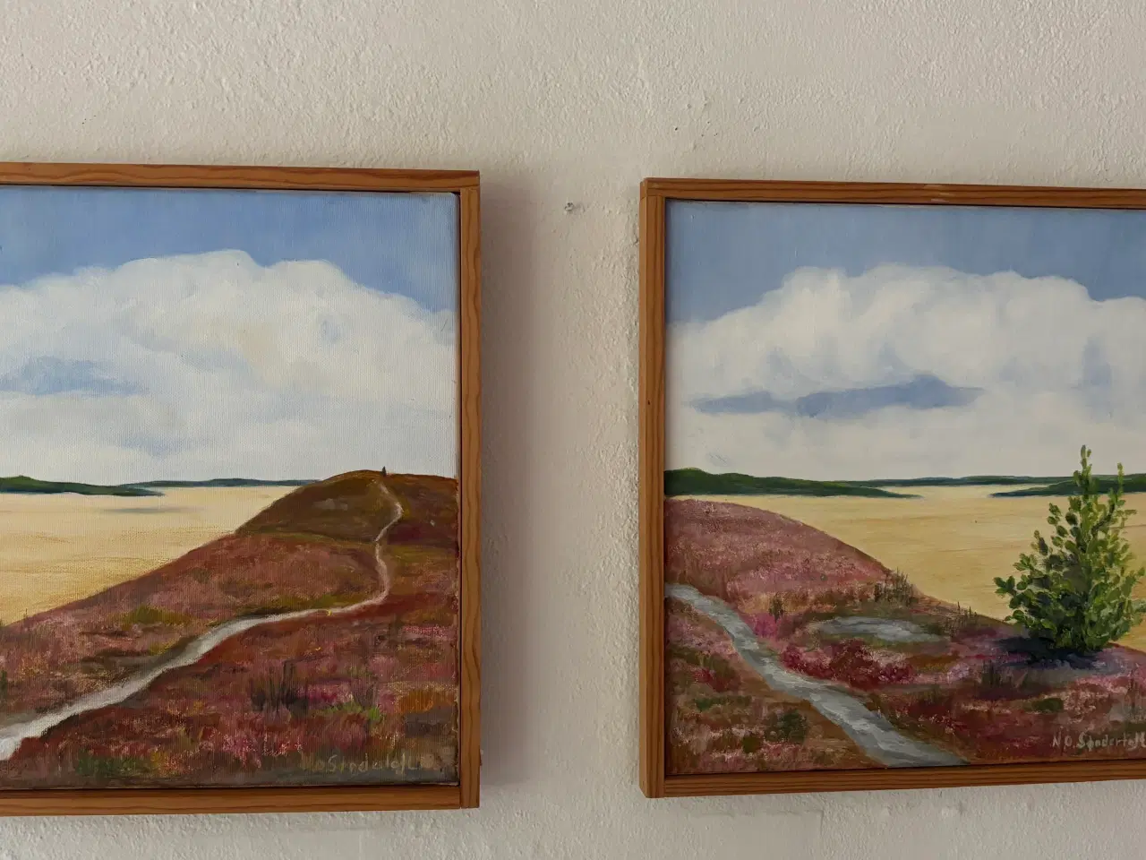 Billede 1 - 2 stk malerier med motiv fra Isenbjerg. 