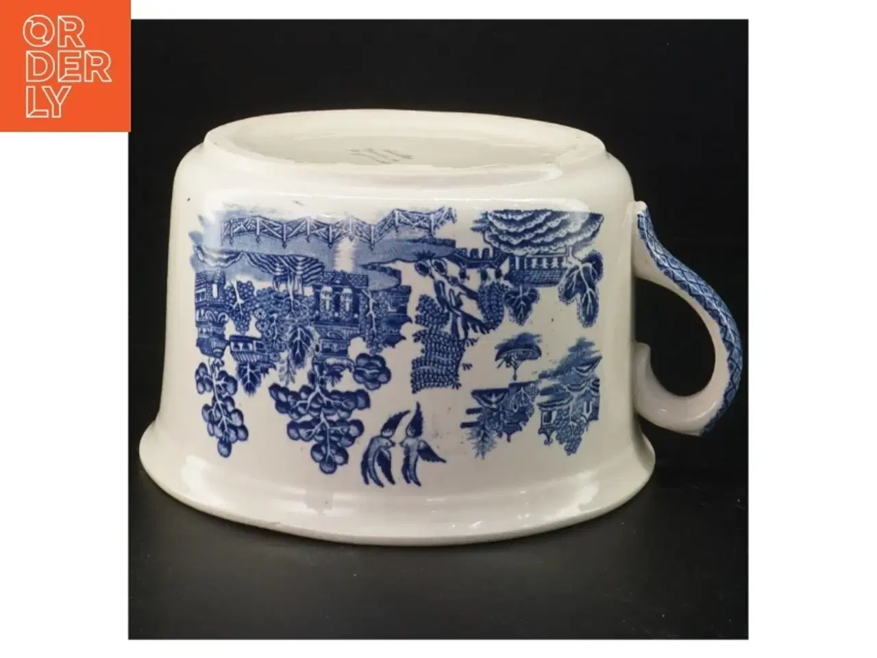 Billede 4 - Antik Sadler Blue Willow Engelsk fajance Blå og hvid keramik potte (str. 20 x 17 x 10 cm)