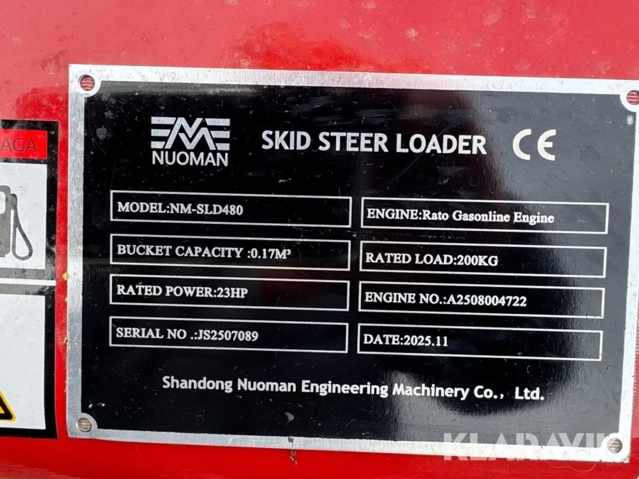 Billede 5 - Redskabsbærer Nuoman NM-SLD480