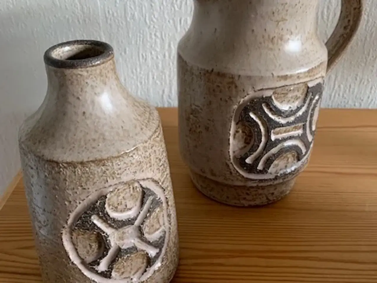 Billede 1 - Løvemose vase - kande - retro stentøj