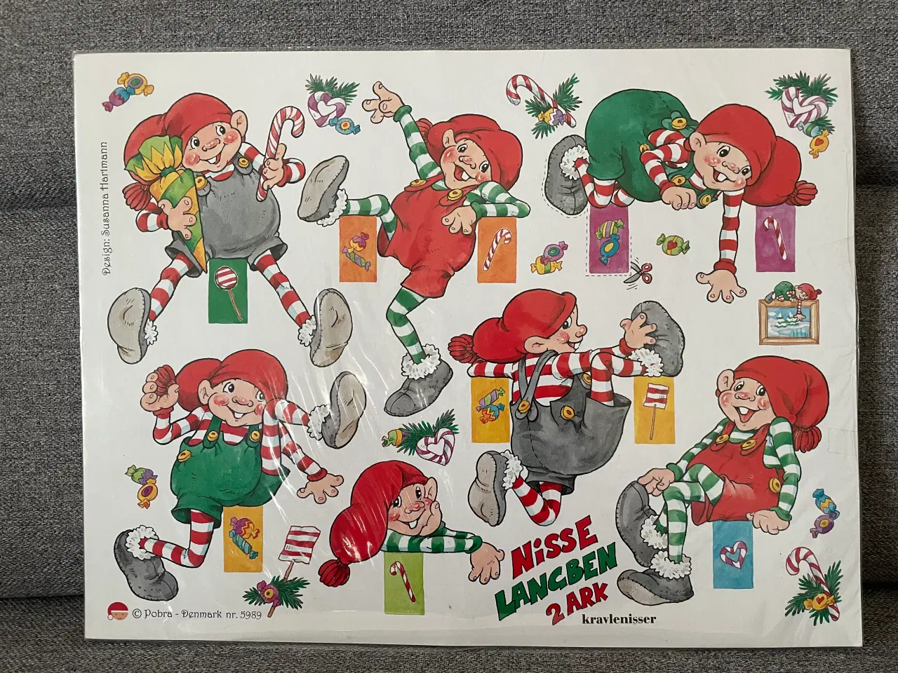 Billede 1 - 2 kravlenisse ark med Nisse Langben  Til salg