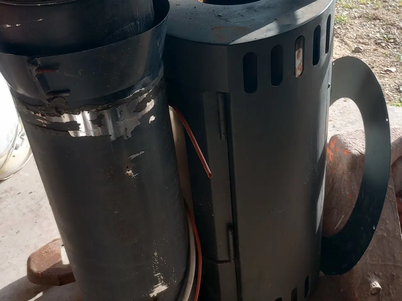 Billede 4 - Brændeovn med glasdør inkl skorstensdele