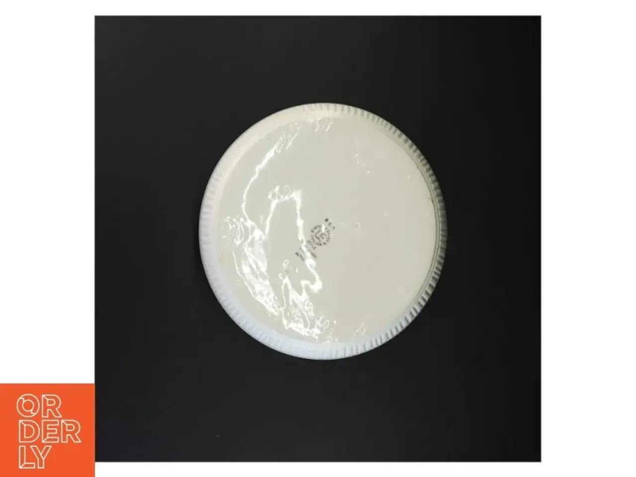 Billede 4 - Porcelænsskål med blå og grønne striber fra Upsala Ekeby (str. 22 x 8 cm)