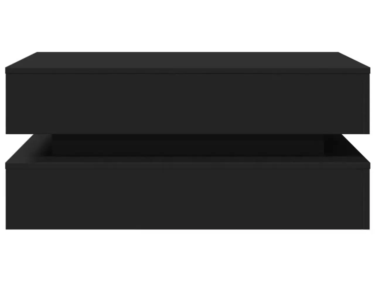 Billede 7 - Sofabord med LED-lys 90x50x40 cm sort