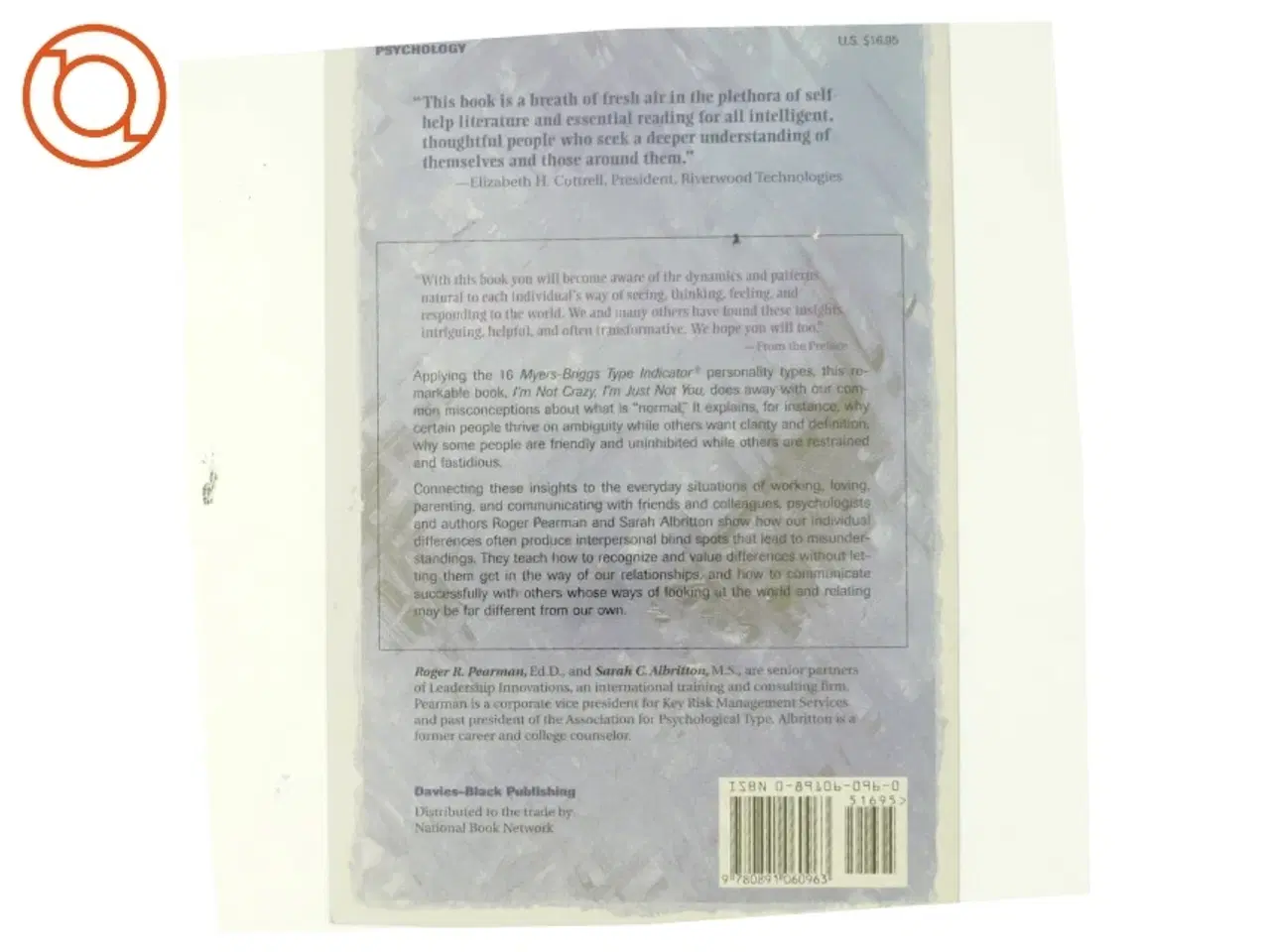 Billede 3 - I'm Not Crazy, I'm Just Not You af Roger R. Pearman, Sarah C. Albritton (Bog)