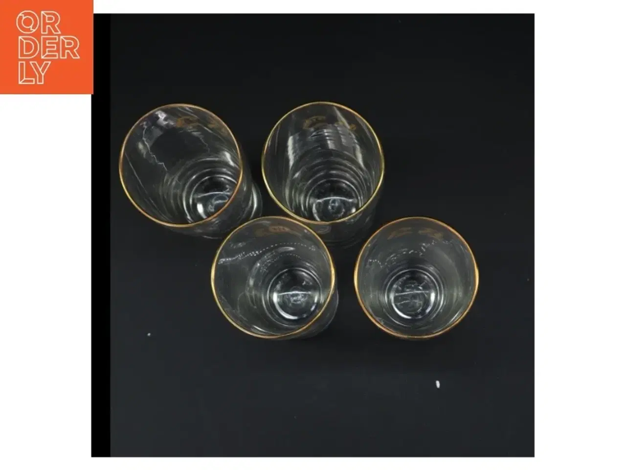 Billede 2 - Ølglas med guldkant (str. 17 cm)