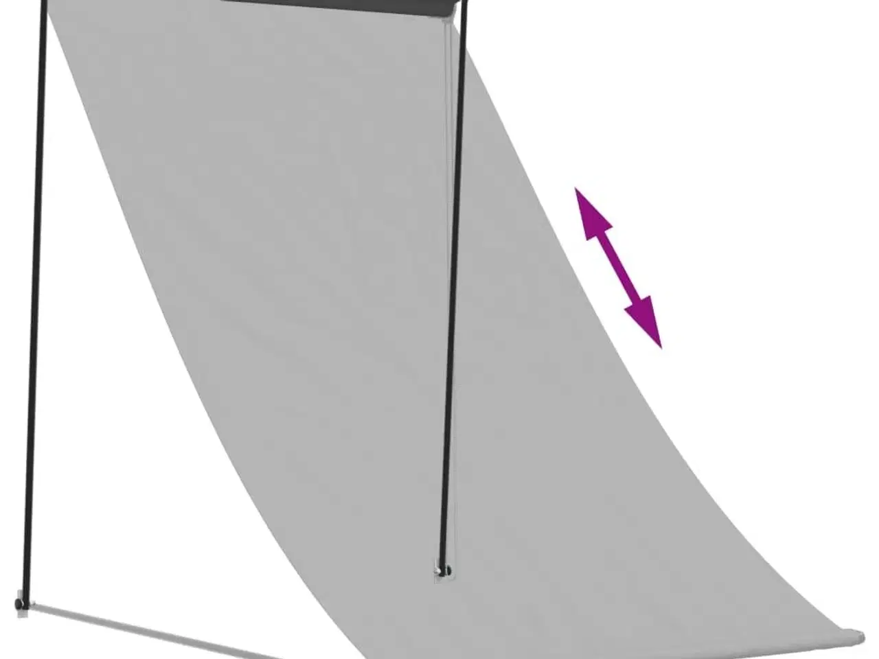 Billede 6 - Markise 150x150 cm sammenrullelig stof og stål antracitgrå