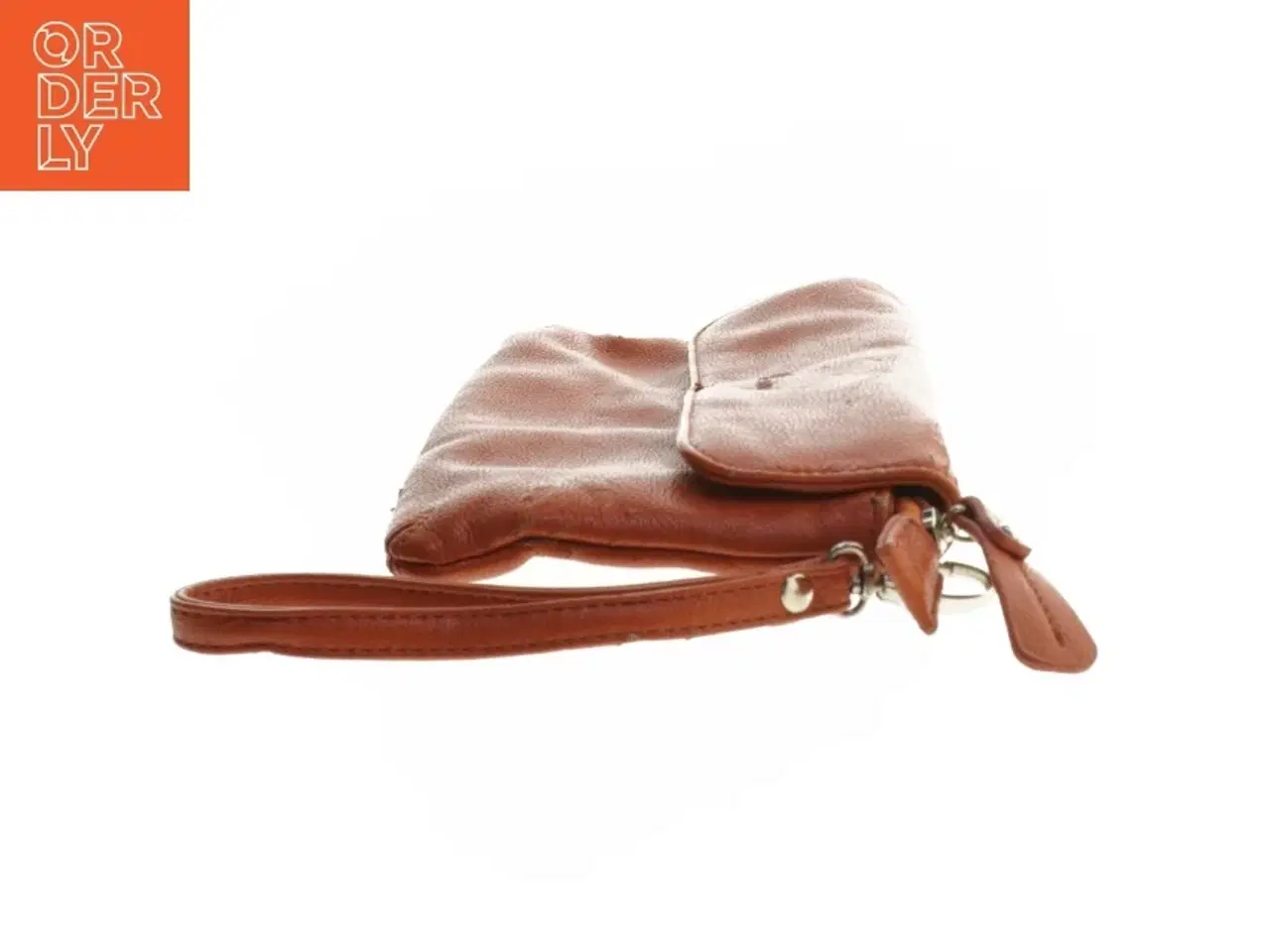 Billede 4 - Orange clutch i læder fra Puccini (str. 15x23x1 cm)