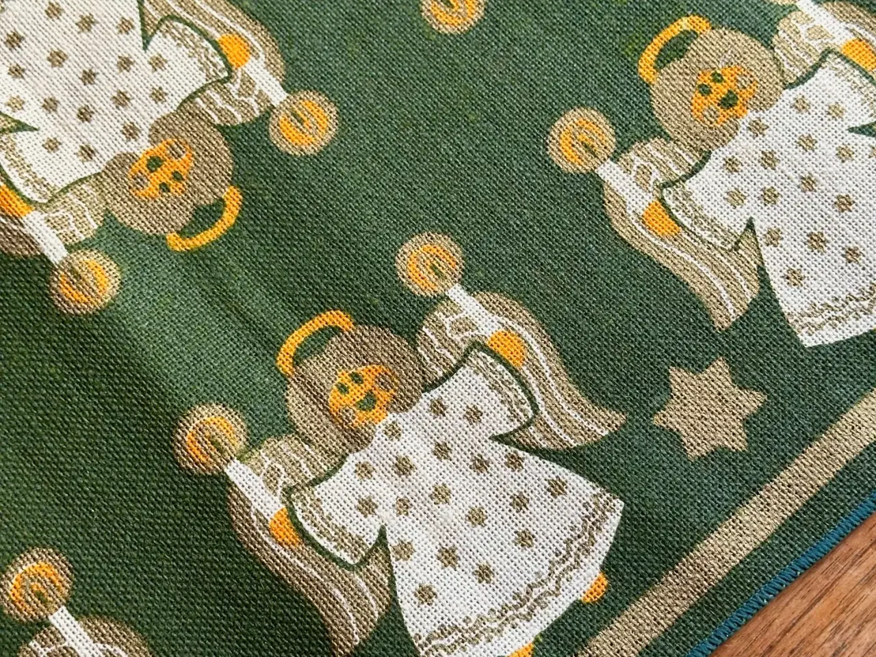 Billede 3 - Grøn julebordløber, hessian, 150 x 35 cm