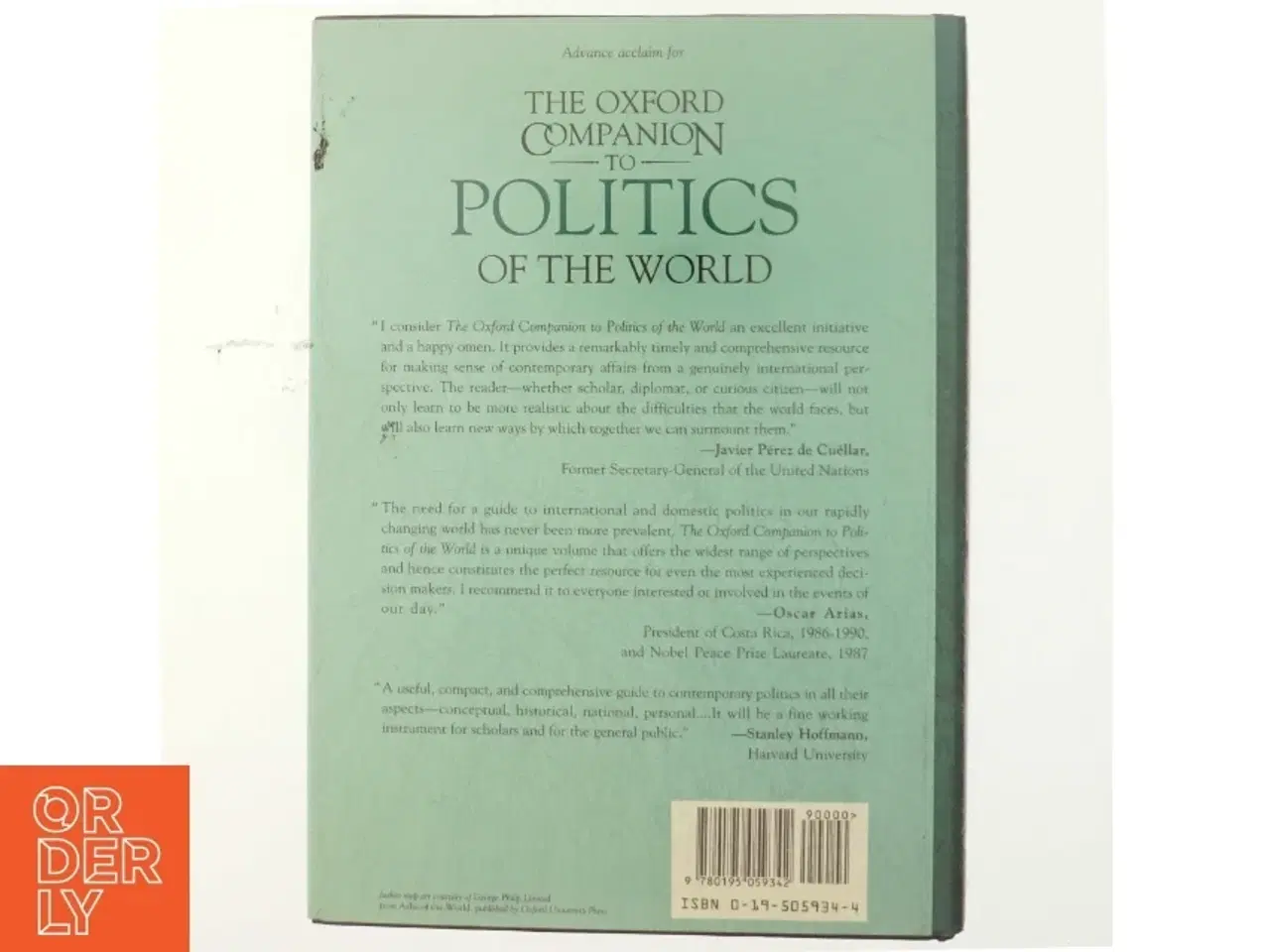 Billede 3 - The Oxford companion to politics of the world af Joel Krieger (Bog)