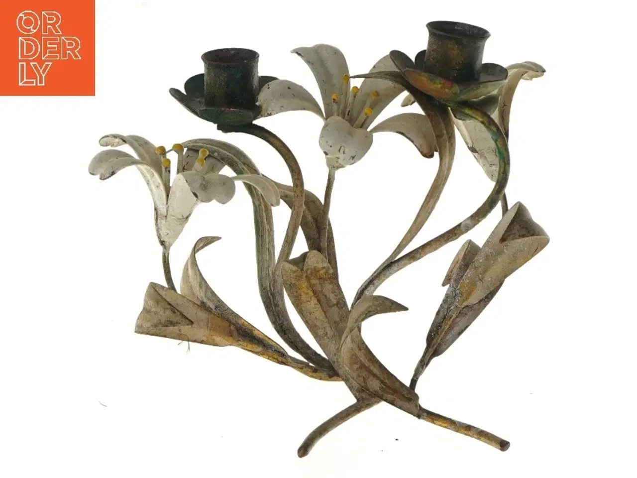 Billede 1 - Blomsterformet lysestage (str. 20x18 cm)