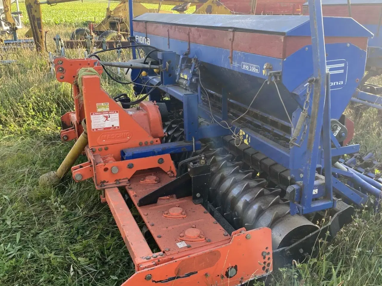 Billede 2 - Maschio 3 meter rotorharve med Fiona såmaskine