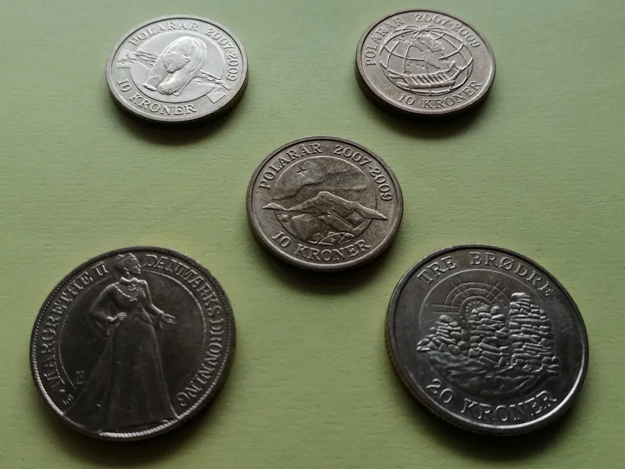Billede 4 - Danske mønter og 10 kr. seddel