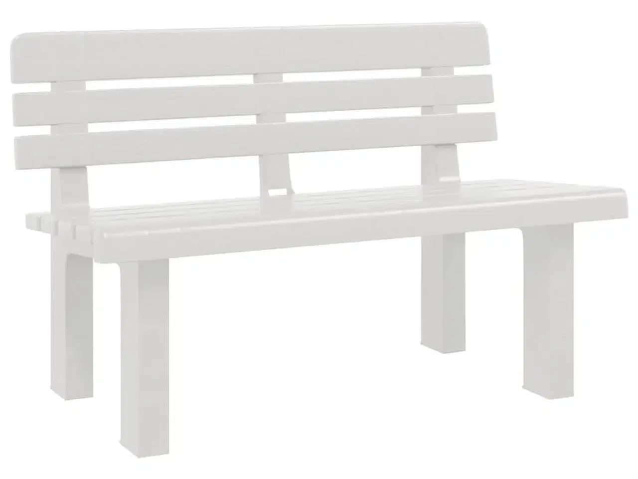 Billede 2 - Havebænk 110x52x71 cm polypropylen hvid