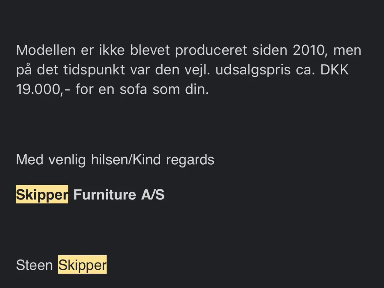 Billede 1 - Lædersofa Skipper Furniture 