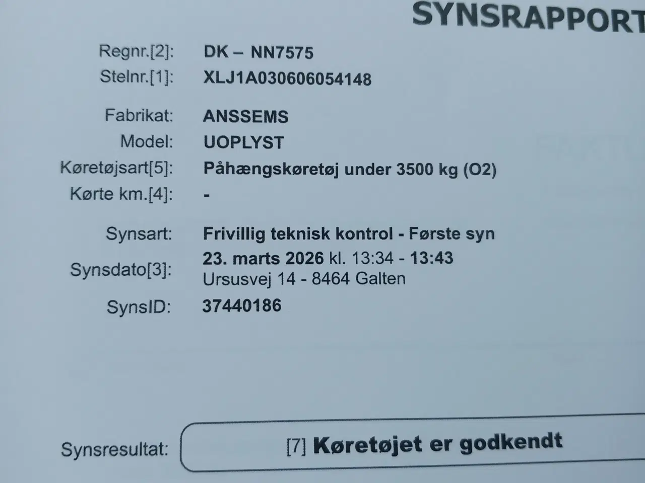 Billede 7 - Nysynet Anssems 2000kg. boogietrailer sælges 