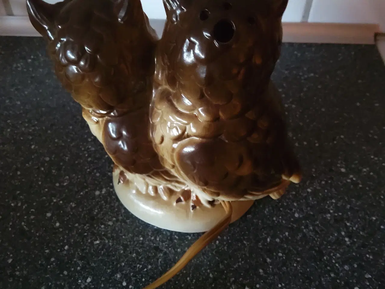 Billede 6 - Porcelæn lampe med 2 ugler