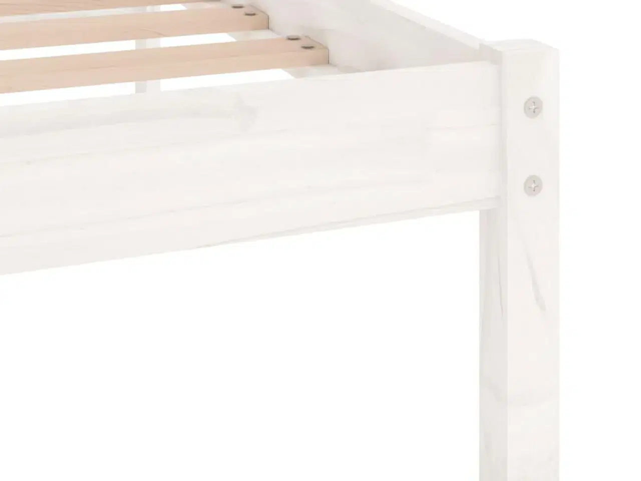 Billede 6 - Sengeramme 140x200 cm massivt fyrretræ hvid