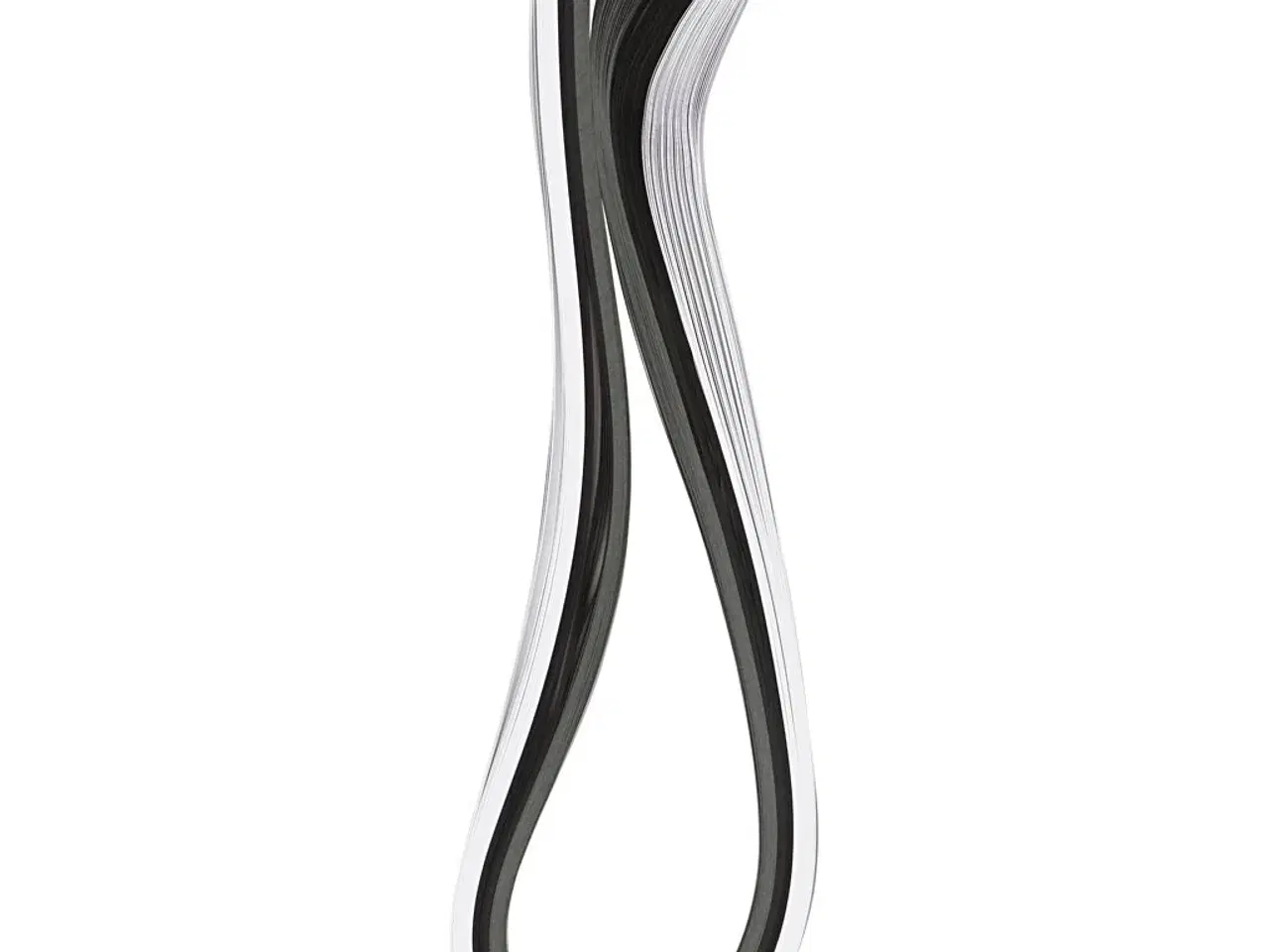 Billede 1 - Quillingpapir, L: 78 cm, B: 5 mm, 120 g, sort, grå, hvid, 100stk./ 1 pk.