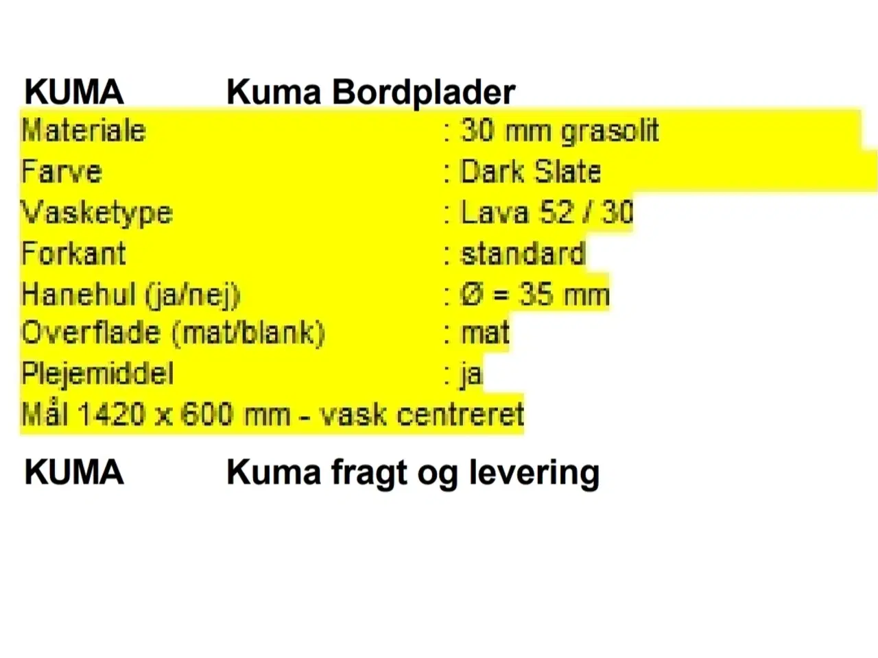 Billede 6 - Kuma bordplade/vask