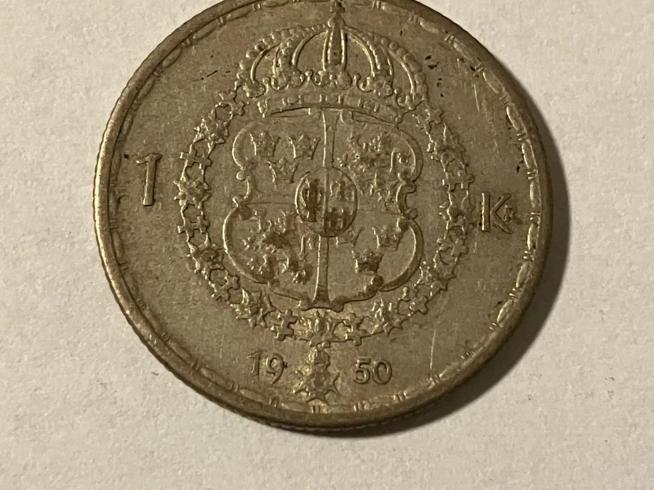 Billede 1 - 1 Krona 1950 Sweden - Silver