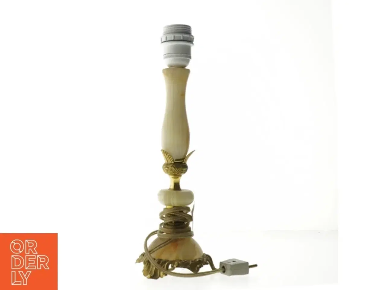 Billede 1 - Vintage bordlampe med messingdetaljer (str. 34 cm)