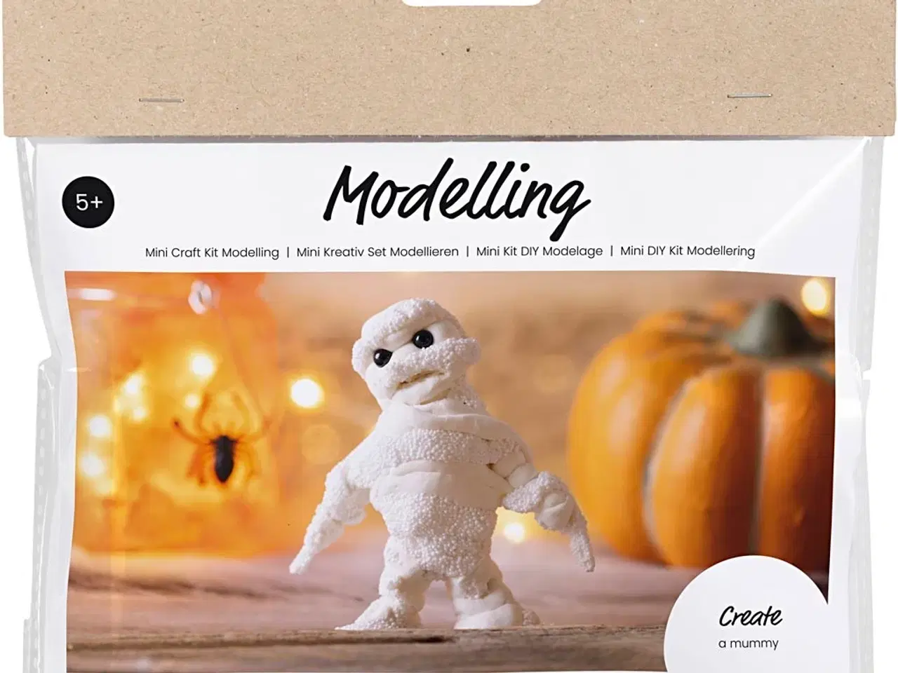 Billede 1 - Mini DIY Kit Modellering, Mumie, hvid, 1 pk.