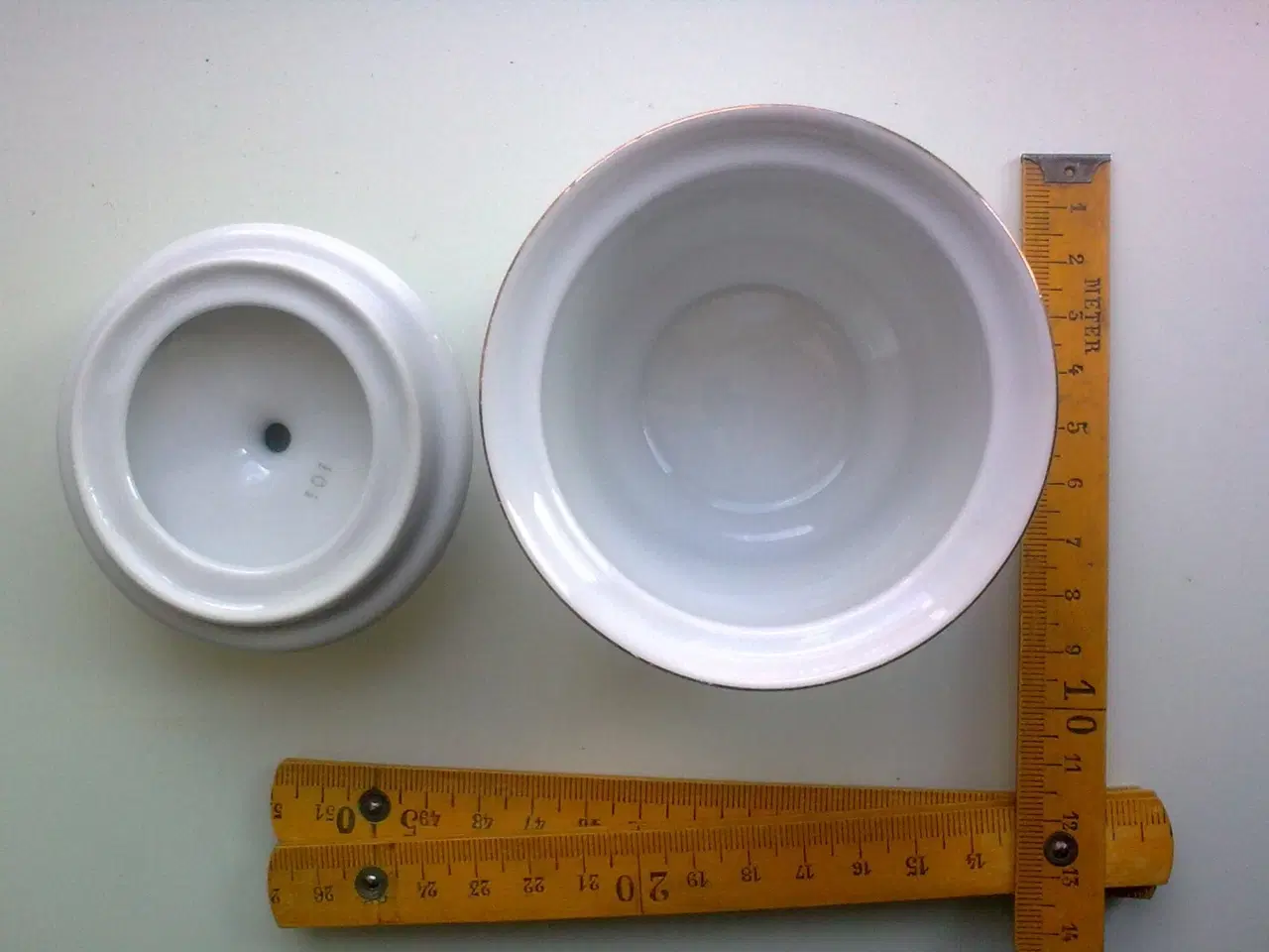 Billede 10 - Retro påske FÅR LAM hvid skål m guldkant