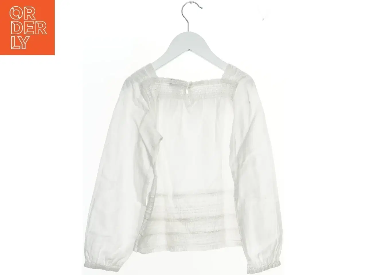 Billede 2 - Hvid langærmet bluse fra H&M (str. 128)