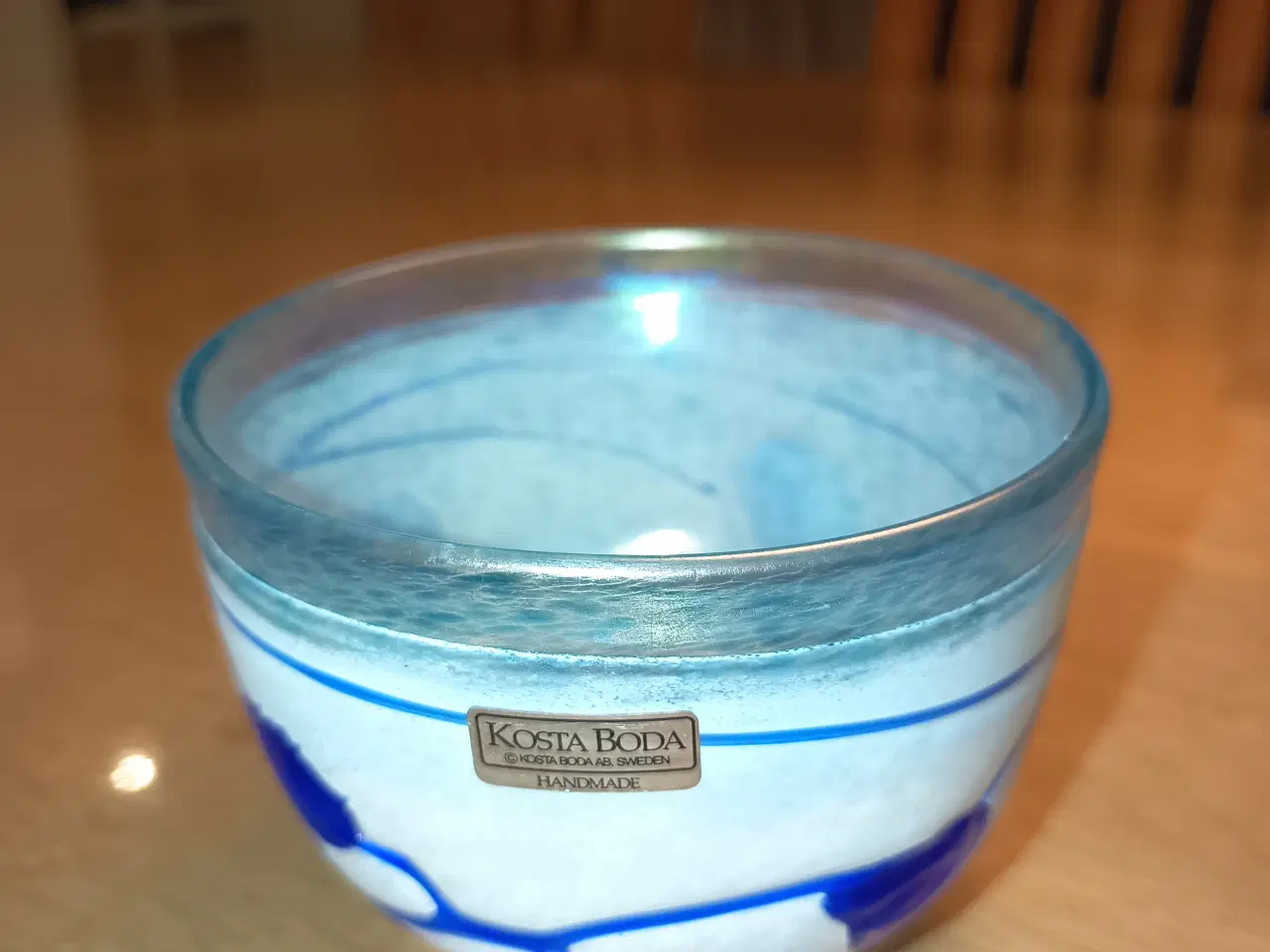 Billede 3 - Bertil Vallien skål 'Galaxy Blue' Signeret 