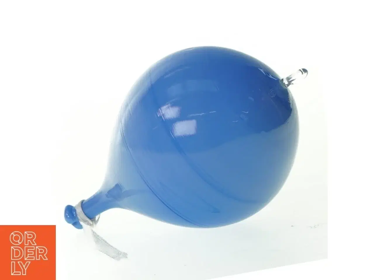 Billede 3 - Dekorations kugle i glas, Ballon med snor (str. 14 x 7 cm)