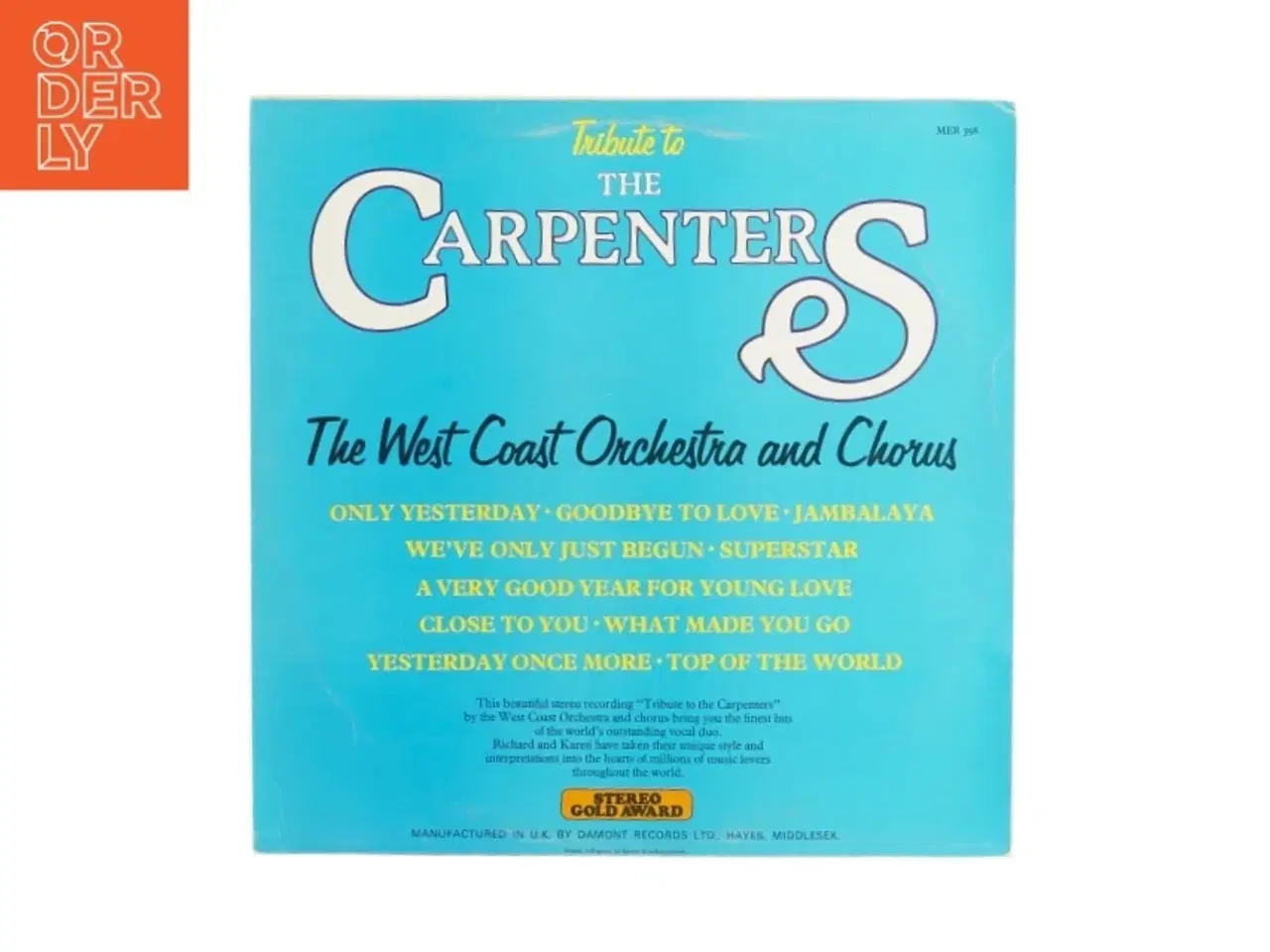 Billede 2 - Tribute to the Carpenters Vinylplade