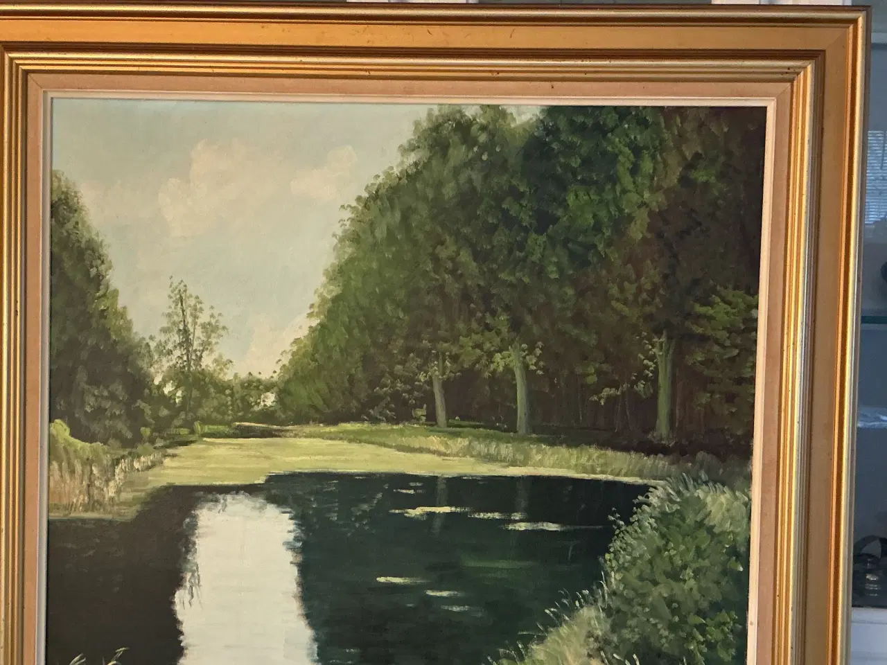 Billede 1 - Oliemaleri af Karl Wolf: Motiv fra Krogerup Park