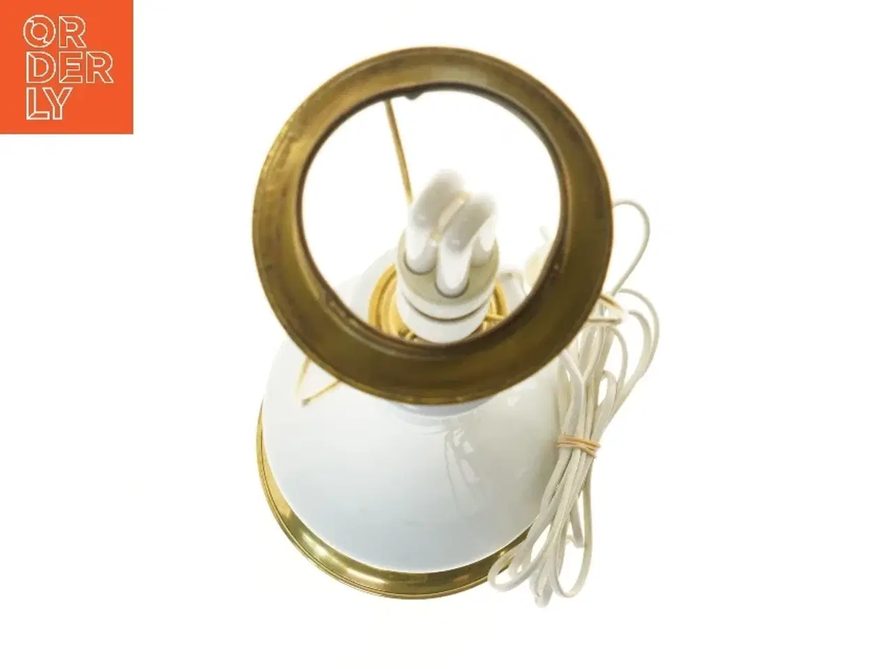 Billede 2 - Bordlampe med messing detaljer (str. 61,5 cm)