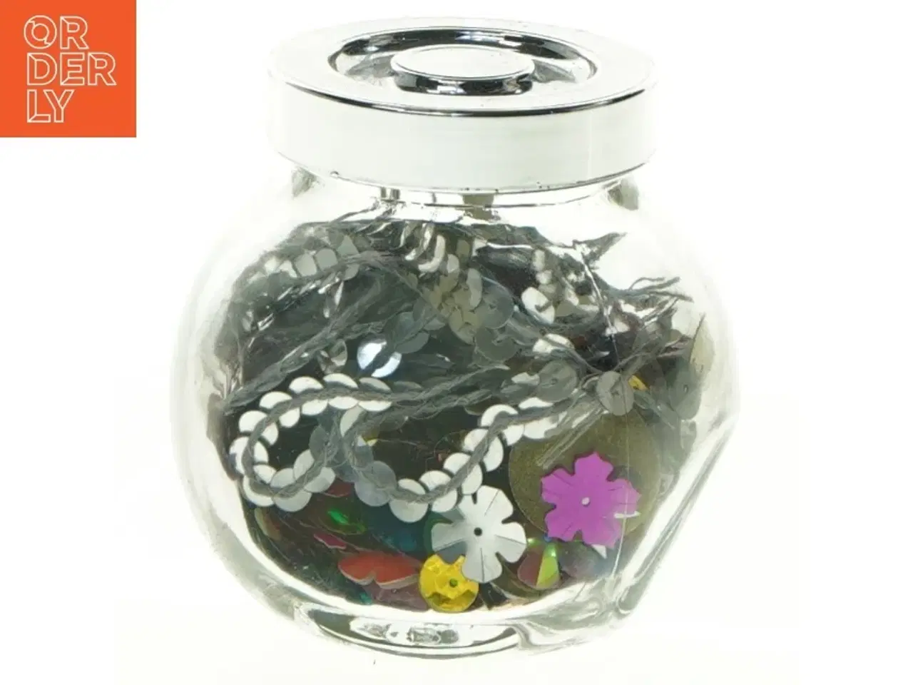 Billede 2 - Glaskrukke med palietter