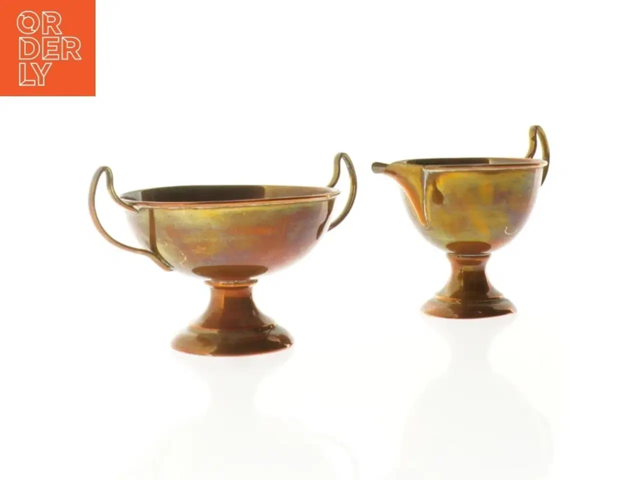 Billede 3 - Sæt med skål og kande i bronze (str. 8 cm)