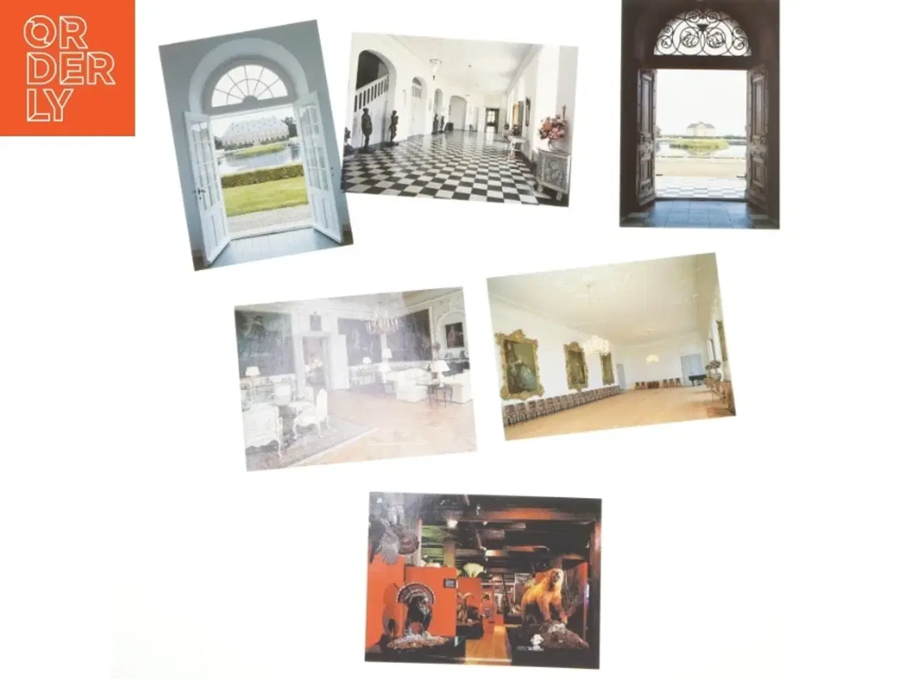 Billede 1 - Postkort med arkitektur og interiør (str. 6 stk 17x12 cm)