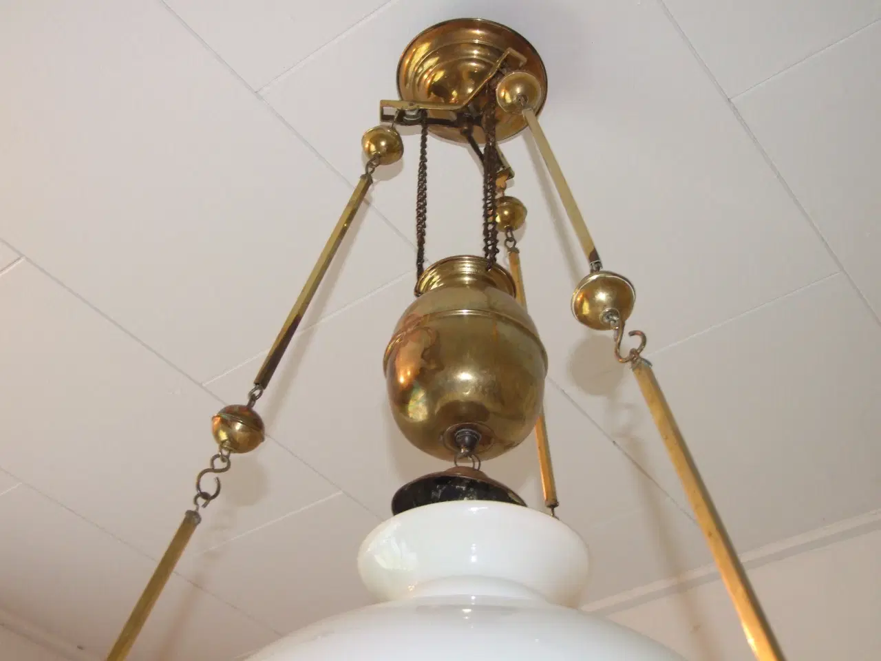 Billede 3 - Stor gammel petroleumslampe