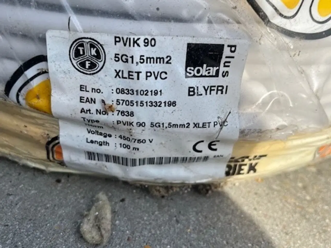 Billede 1 - Installationskabel som på billedet