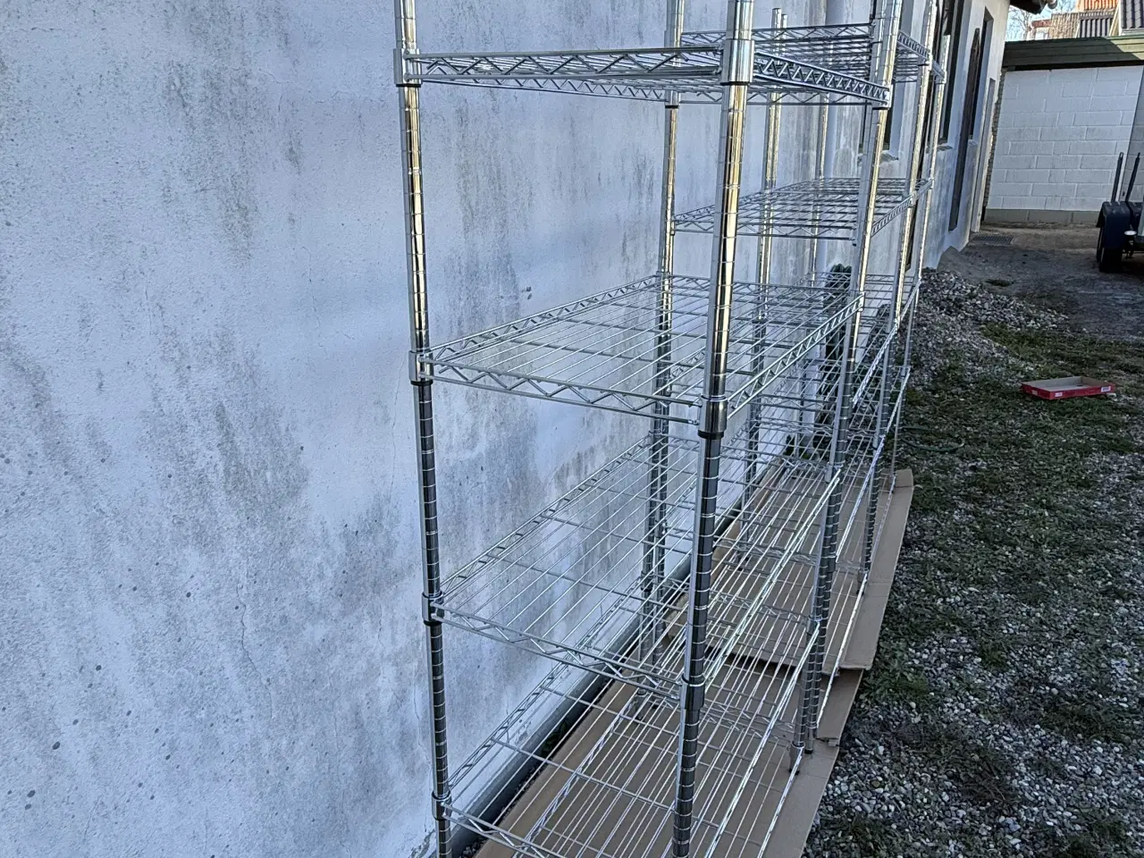 Billede 12 - 3 stk. VINDINGE Reol 6 hylder krom