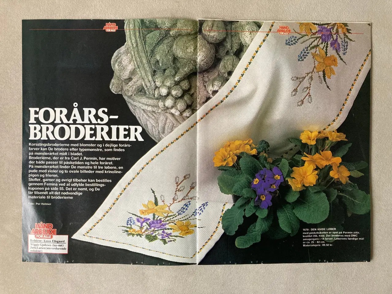 Billede 2 - Mønstre: 6 påske-/forårsbroderier, 2-sidet møn.ark